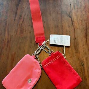 Lululemon Pink and Red Pouch Set